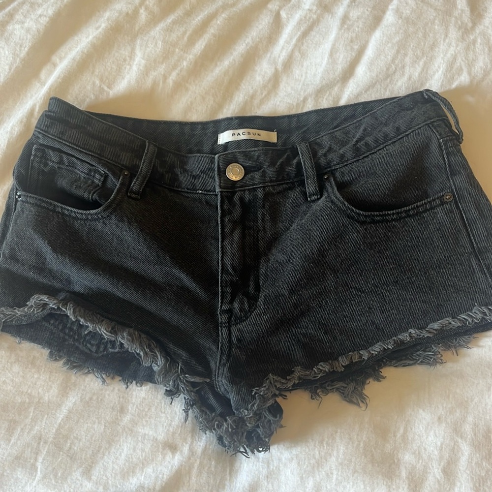 PacSun Low Waisted Black Jean Shorts
